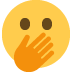 Face With Open Eyes And Hand Over Mouth emoji, Twitter / X, Twemoji 15
