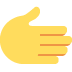 Rightwards Hand emoji, Twitter / X, Twemoji 15