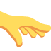 Palm Down Hand emoji, Twitter / X, Twemoji 15