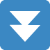 Fast Down Button emoji, Twitter / X, Twemoji 15