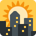 Sunset emoji, Twitter / X, Twemoji 16