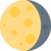 Waning Gibbous Moon emoji, Twitter / X, Twemoji 16