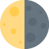 Last Quarter Moon emoji, Twitter / X, Twemoji 16