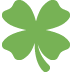 Four Leaf Clover emoji, Twitter / X, Twemoji 16