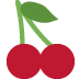 Cherries emoji, Twitter / X, Twemoji 16