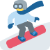 Snowboarder emoji, Twitter / X, Twemoji 16
