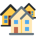 Houses emoji, Twitter / X, Twemoji 16