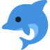 Dolphin emoji, Twitter / X, Twemoji 16