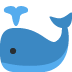 Spouting Whale emoji, Twitter / X, Twemoji 16