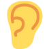 Ear emoji, Twitter / X, Twemoji 16