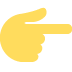 Backhand Index Pointing Right emoji, Twitter / X, Twemoji 16