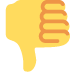 Thumbs Down emoji, Twitter / X, Twemoji 16