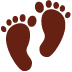 Footprints emoji, Twitter / X, Twemoji 16
