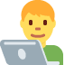 Man Technologist emoji, Twitter / X, Twemoji 16