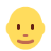Man Bald emoji, Twitter / X, Twemoji 16
