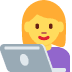 Woman Technologist emoji, Twitter / X, Twemoji 16