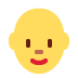 Woman Bald emoji, Twitter / X, Twemoji 16