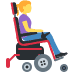 Woman In Motorized Wheelchair Facing Right emoji, Twitter / X, Twemoji 16