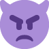 Angry Face with Horns emoji, Twitter / X, Twemoji 16