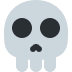 Skull emoji, Twitter / X, Twemoji 16