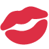 Kiss Mark emoji, Twitter / X, Twemoji 16