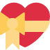Heart with Ribbon emoji, Twitter / X, Twemoji 16