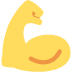 Flexed Biceps emoji, Twitter / X, Twemoji 16