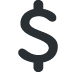 Heavy Dollar Sign emoji, Twitter / X, Twemoji 16