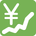 Chart Increasing with Yen emoji, Twitter / X, Twemoji 16