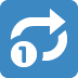 Repeat Single Button emoji, Twitter / X, Twemoji 16