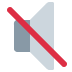 Muted Speaker emoji, Twitter / X, Twemoji 16
