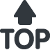Top Arrow emoji, Twitter / X, Twemoji 16