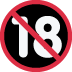 No One Under Eighteen emoji, Twitter / X, Twemoji 16