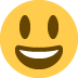 Grinning Face with Big Eyes emoji, Twitter / X, Twemoji 16