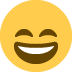 Grinning Face with Smiling Eyes emoji, Twitter / X, Twemoji 16