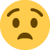Anguished Face emoji, Twitter / X, Twemoji 16