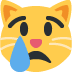Crying Cat emoji, Twitter / X, Twemoji 16