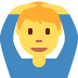 Man Gesturing Ok emoji, Twitter / X, Twemoji 16