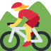 Woman Mountain Biking emoji, Twitter / X, Twemoji 16
