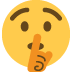 Shushing Face emoji, Twitter / X, Twemoji 16
