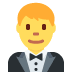 Man in Tuxedo emoji, Twitter / X, Twemoji 16
