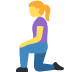 Woman Kneeling emoji, Twitter / X, Twemoji 16