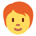 Person Red Hair emoji, Twitter / X, Twemoji 16