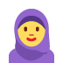 Woman with Headscarf emoji, Twitter / X, Twemoji 16