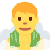 Man Steamy Room emoji, Twitter / X, Twemoji 16