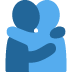People Hugging emoji, Twitter / X, Twemoji 16
