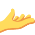 Palm Up Hand emoji, Twitter / X, Twemoji 16