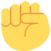 Raised Fist emoji, Twitter / X, Twemoji 16
