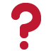 Red Question Mark emoji, Twitter / X, Twemoji 16