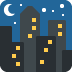 Night with Stars emoji, Twitter / X, Twemoji 17